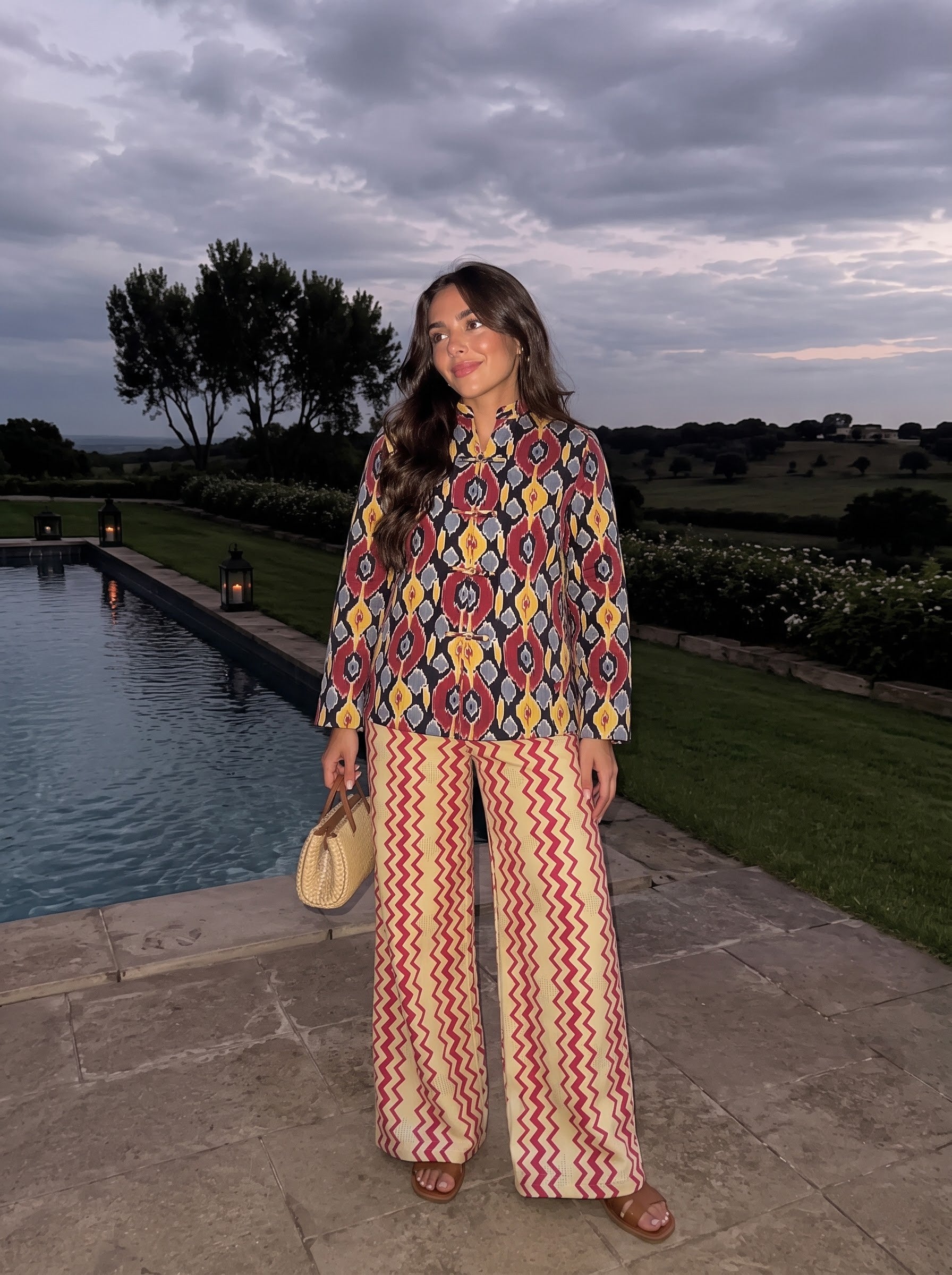 Ikat & Chevron Printed Co-ord Set
