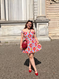Ikat Printed Flared Mini Dress