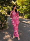 Magenta Floral Printed Cotton Co-ord Set