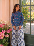 Floral Blue Hand-Block Printed Co-ord Set