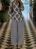 Floral Hand-Block Printed & Striped Co-ord Set