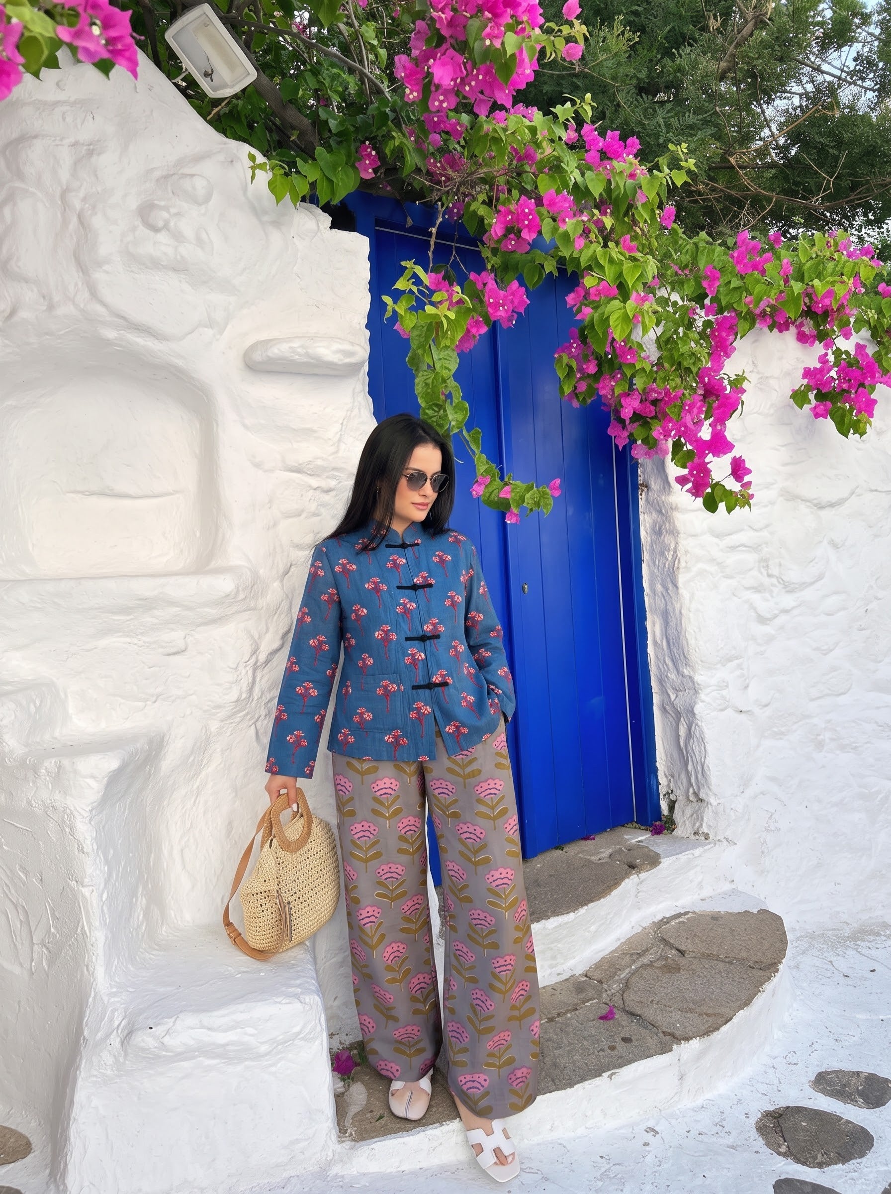 Blue & Grey Printed Co-ord Set