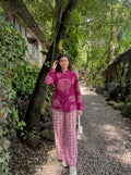 Floral Printed Mandarin Collar Co-ord Set